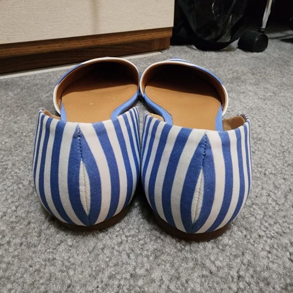 J Crew Stripe Zoe D’orsay Flats - Picture 4 of 8